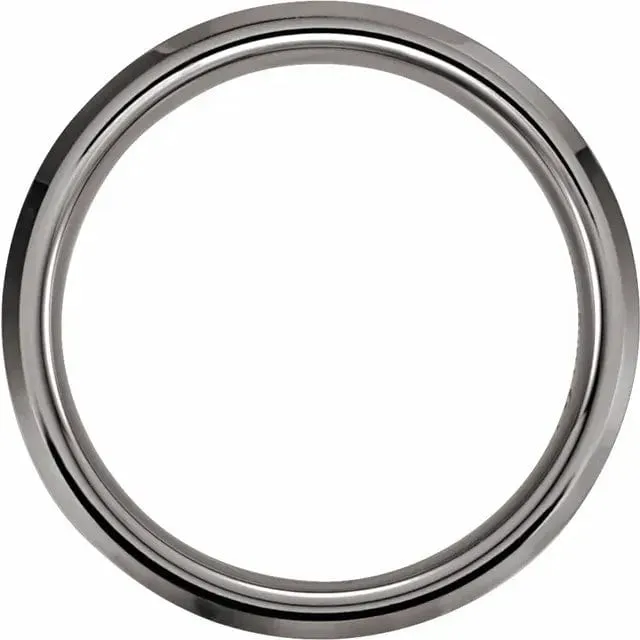 Men's Tungsten Satin Beveled Edge Band - Special Order