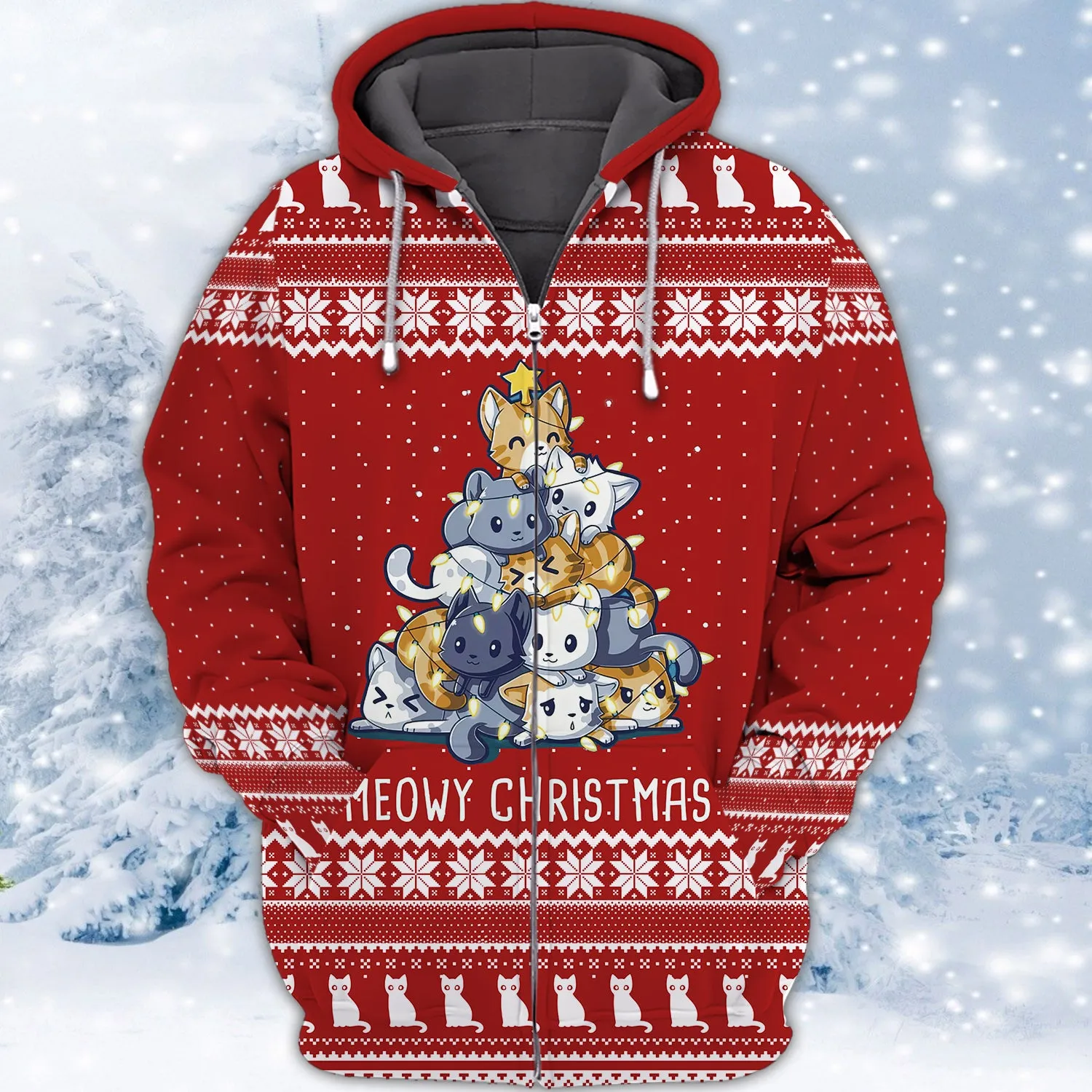 Meowy Christmas 3D Shirts Design Shirts