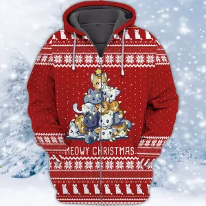 Meowy Christmas 3D Shirts Design Shirts