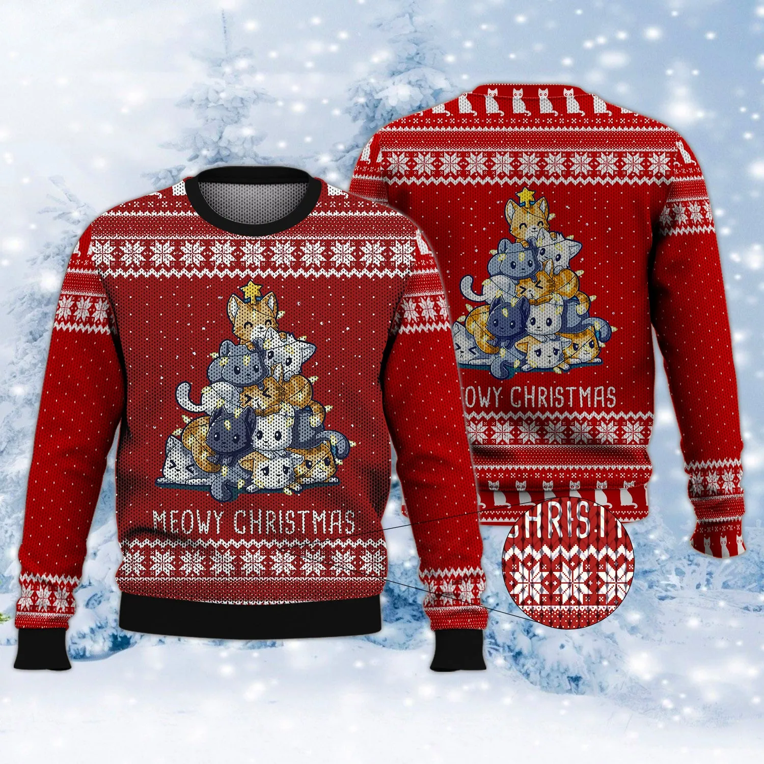 Meowy Christmas 3D Shirts Design Shirts