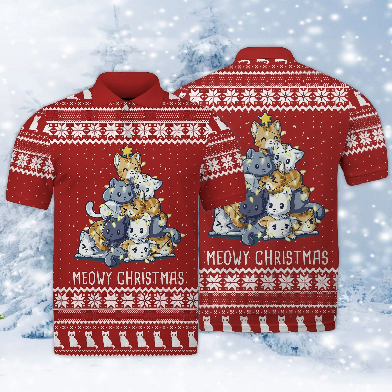Meowy Christmas 3D Shirts Design Shirts