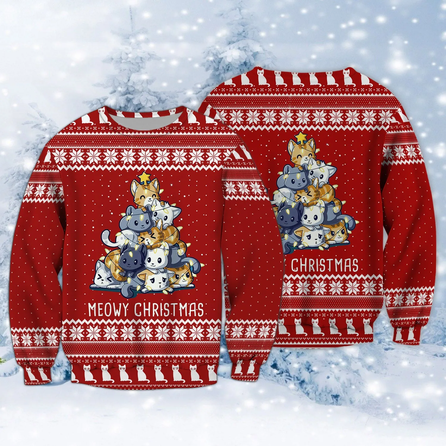 Meowy Christmas 3D Shirts Design Shirts