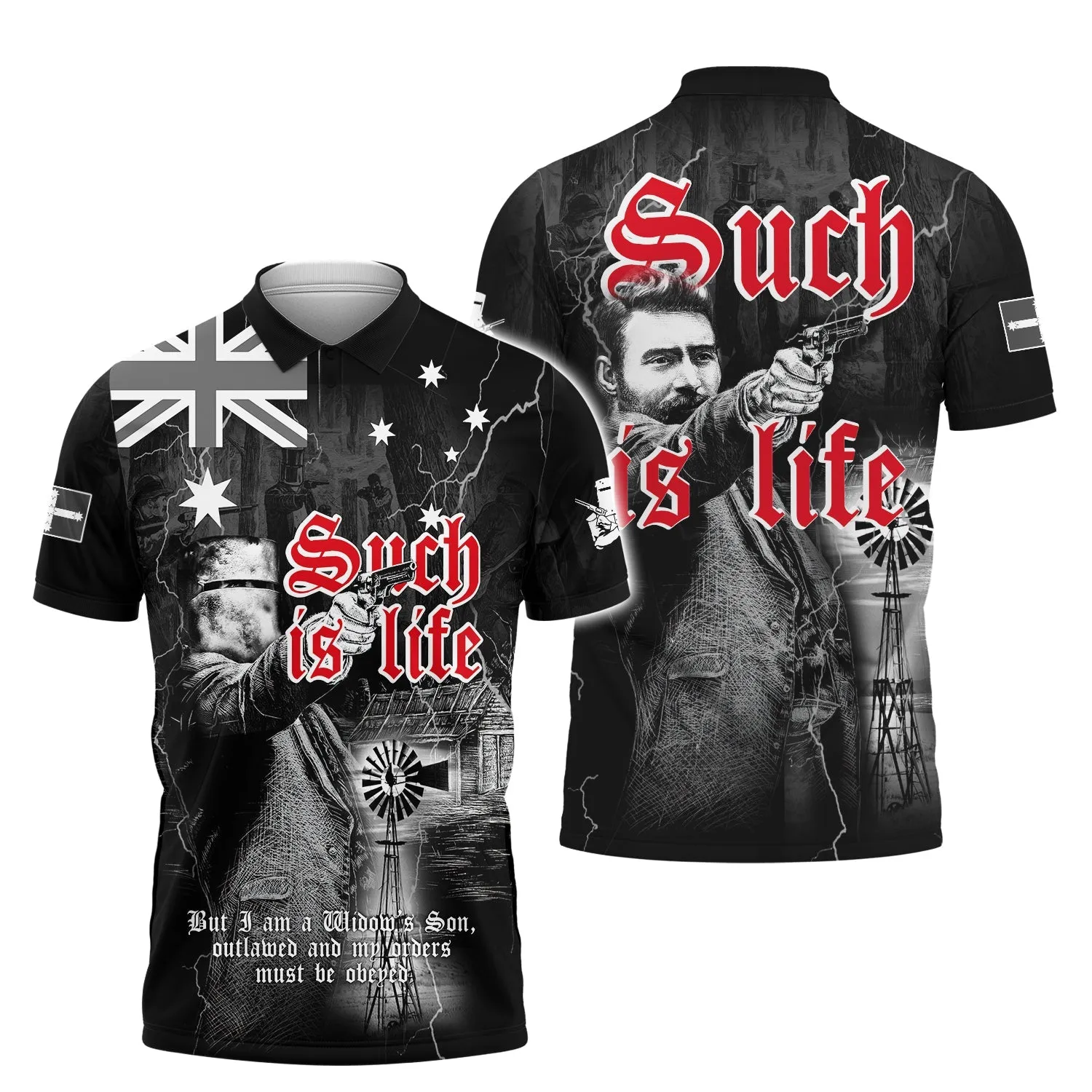 Ned Kelly 3D Polo Shirt 204 - Hdmt