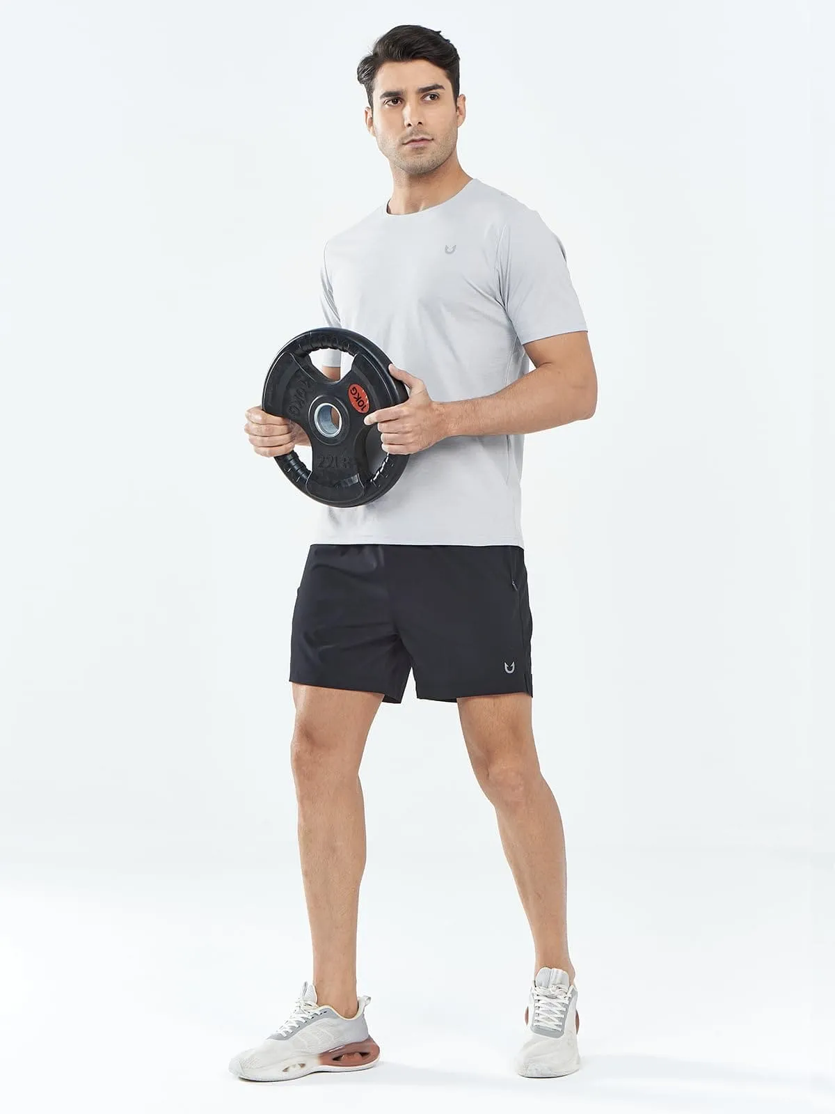 NORTHYARD Men's Workout Gym Shirts Quick Dry T-Shirts Running Athletic Short Sleeve Shirt for Men LIGHTGREY