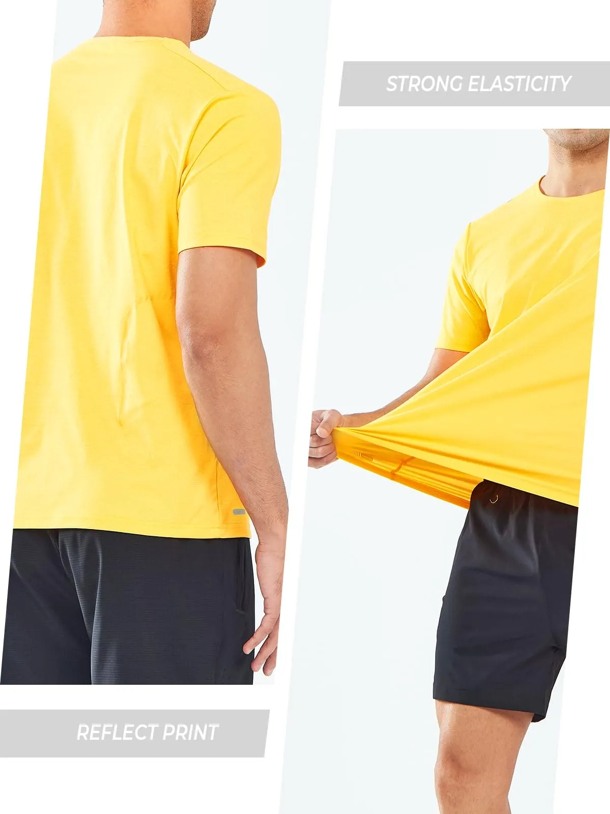 NORTHYARD Men's Workout Gym Shirts Quick Dry T-Shirts Running Athletic Short Sleeve Shirt for Men Orange