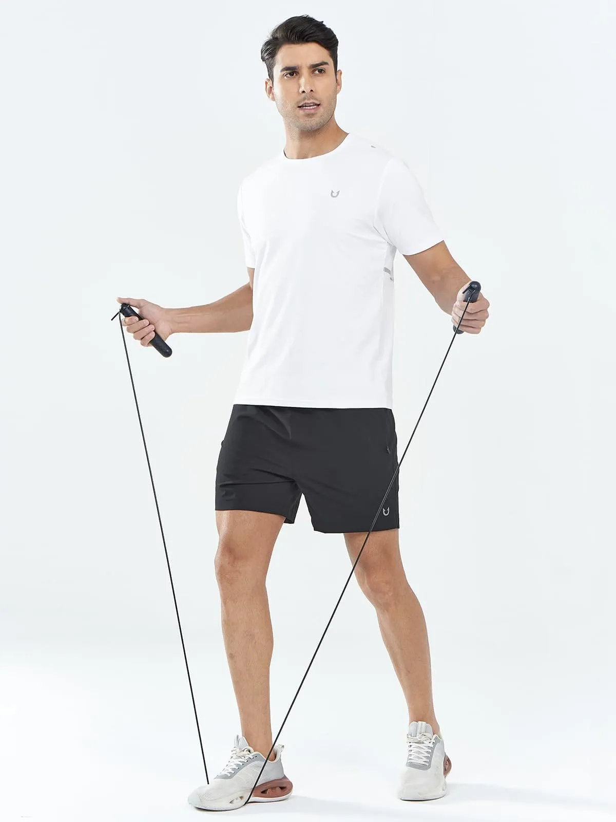 NORTHYARD Men's Workout Gym Shirts Quick Dry T-Shirts Running Athletic Short Sleeve Shirt for Men White