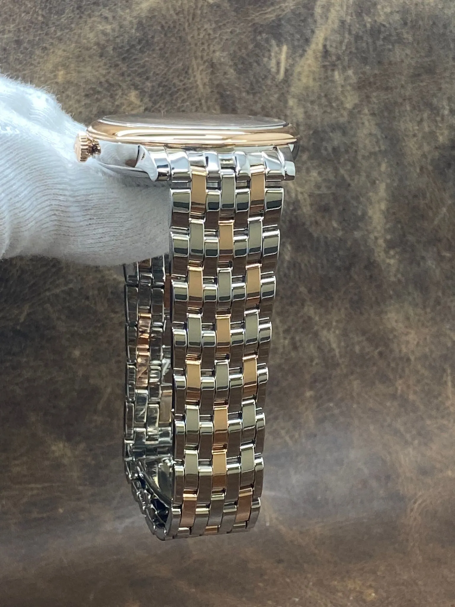 Omega De Ville Prestige 39.5mm SS & 18K Rose Gold 424.20.40.20.13.001 Brown Dial Automatic Men's Watch