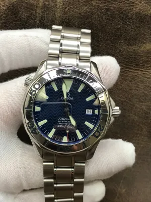 Omega Seamaster 300m 2255.80.00 Electric Blue Dial Automatic  Men's Watch