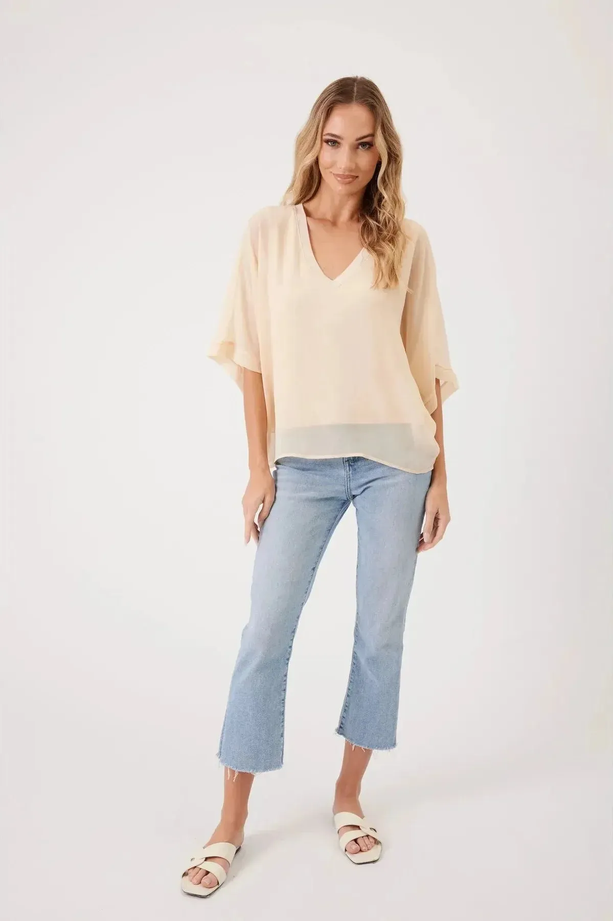 Opal Black Chiffon Top