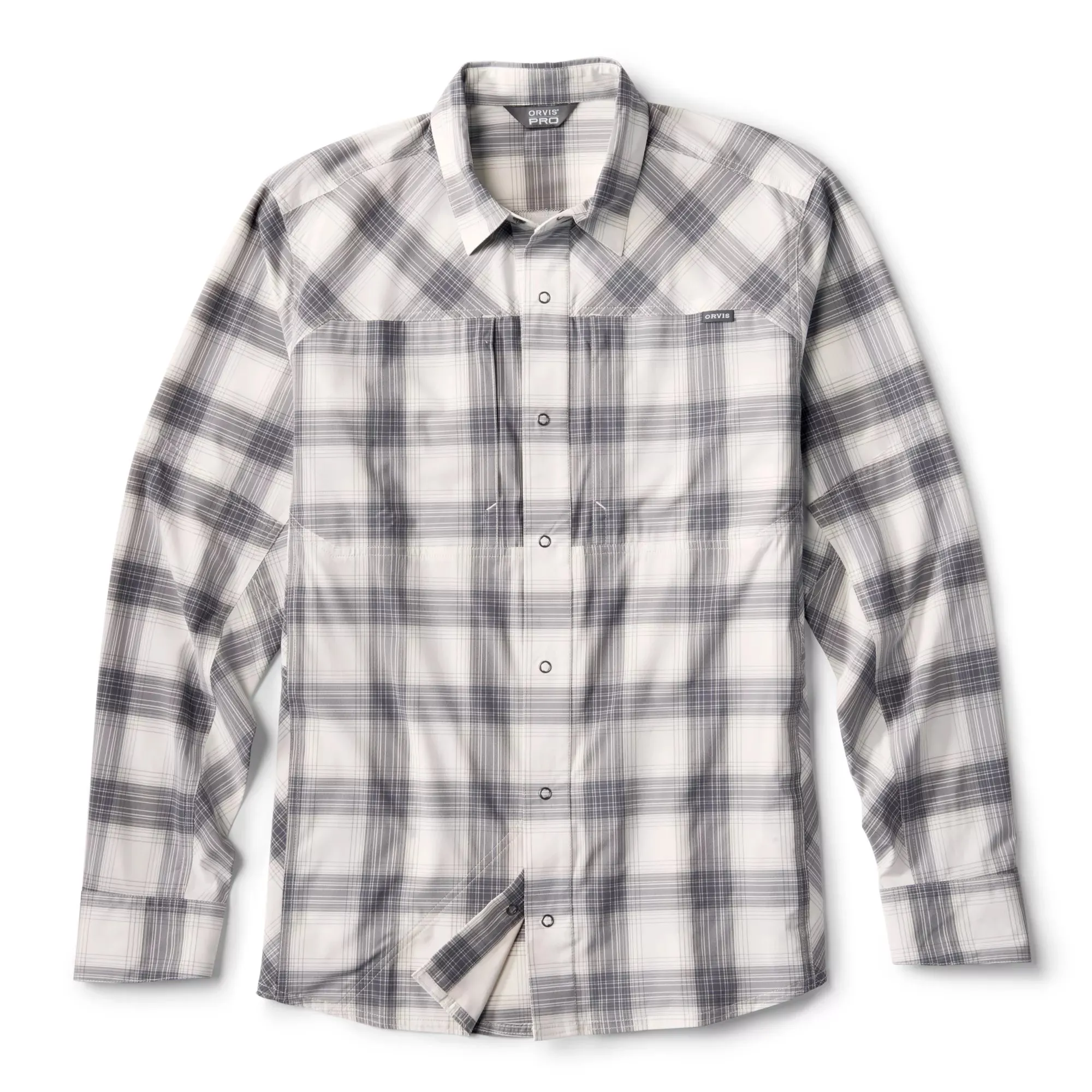 Orvis Men's Pro Stretch Long-Sleeve Shirt - Ash Plaid