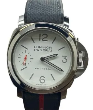 Panerai Luminor Luna Rossa  44mm B&P PAM01342 White Dial Manual Wind Men's Watch
