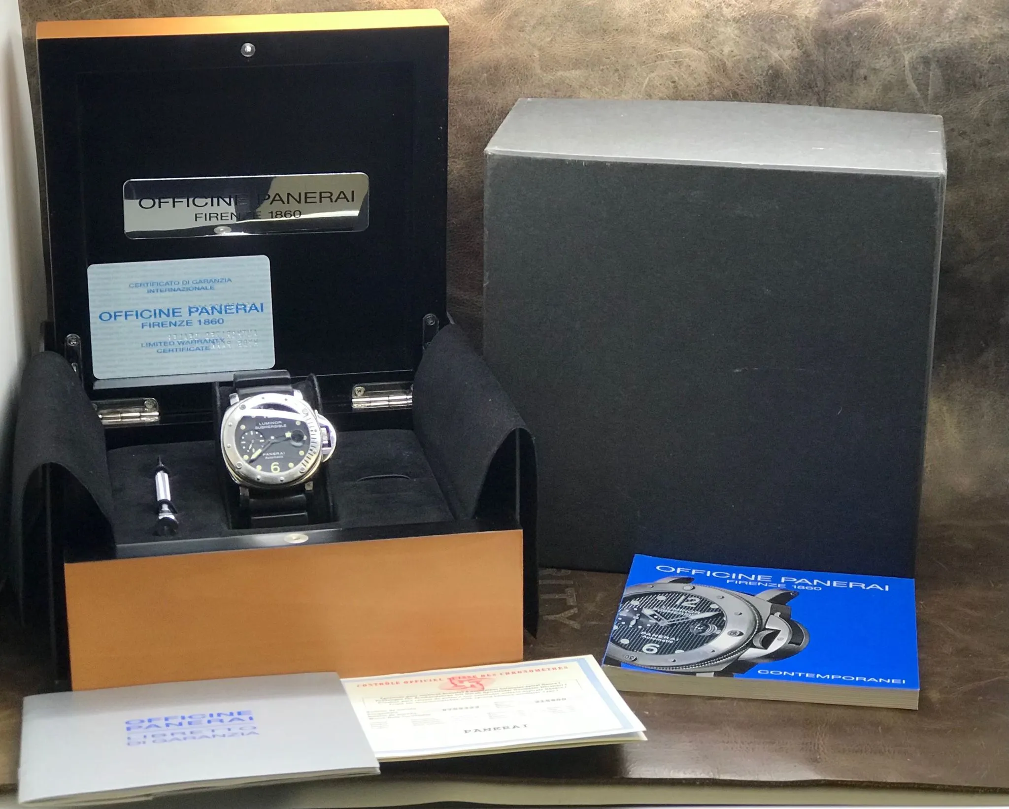 Panerai Luminor Submersible  PAM00024 Black Dial Automatic Men's Watch