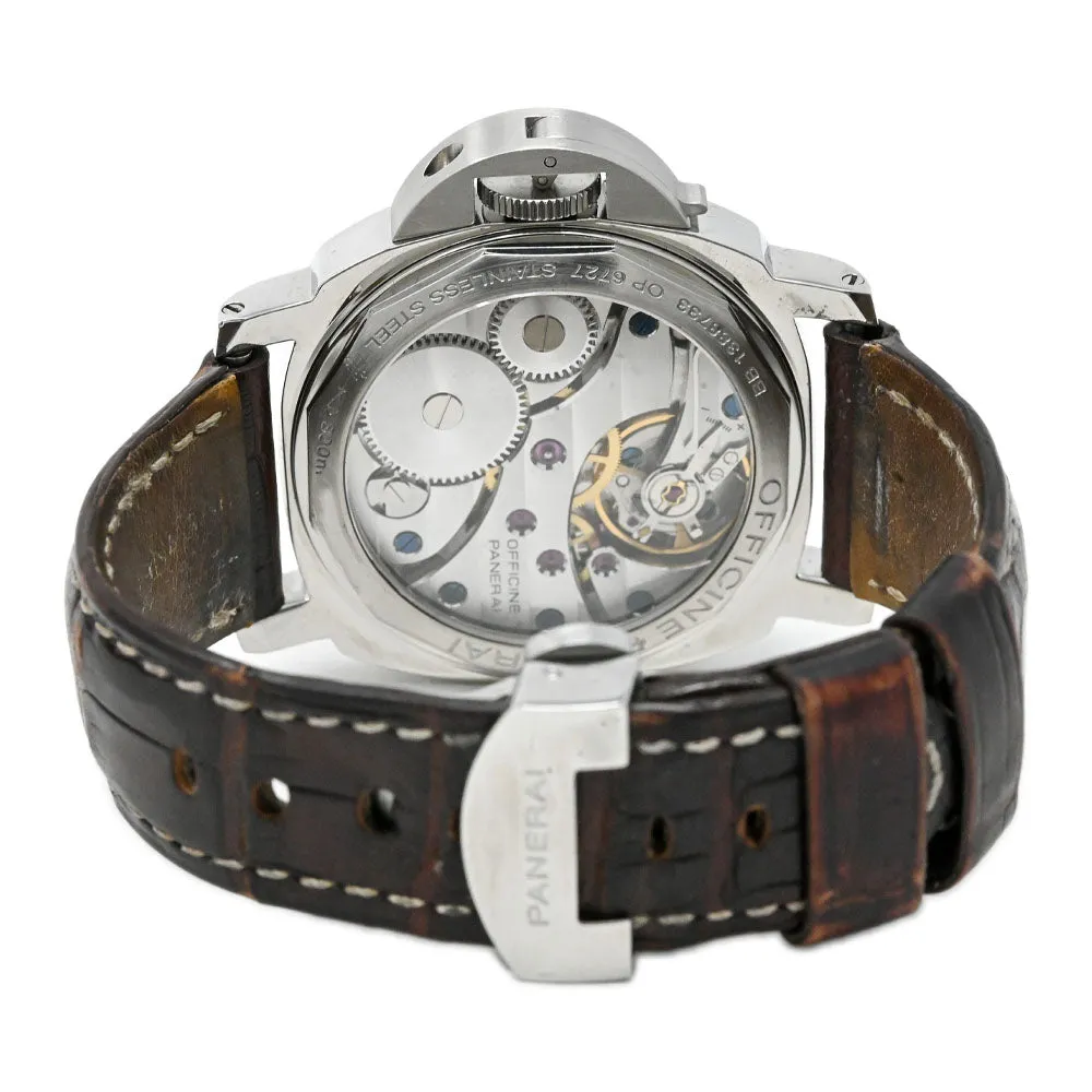 Panerai Men's Luminor Base Stainless Steel 44mm Black Dial Watch Reference #: PAM00112