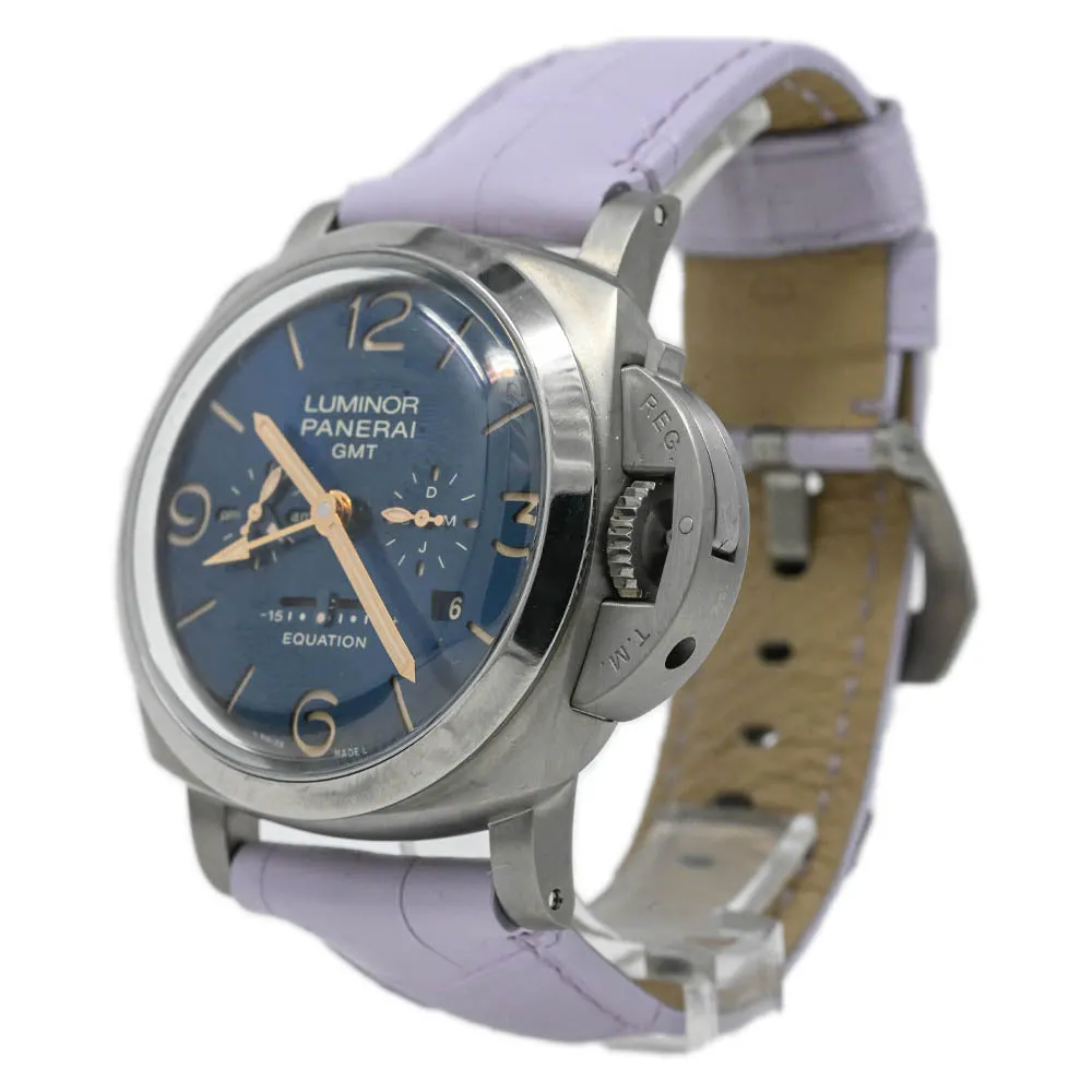 Panerai Men's Luminor Equation of Time Titanium 47mm Blue Dial Watch Reference #: PAM00670