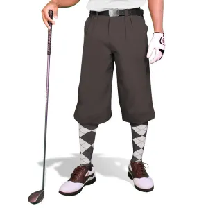 'Par 3' Men’S Plus Fours Golf Knickers | Charcoal