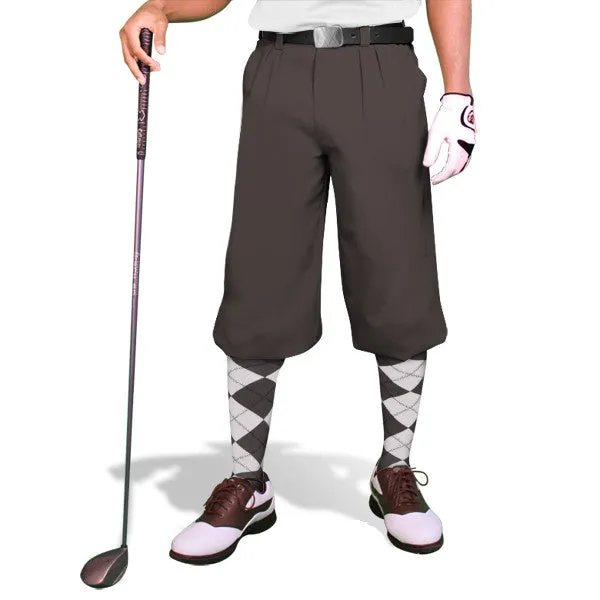 'Par 3' Men’S Plus Fours Golf Knickers | Charcoal