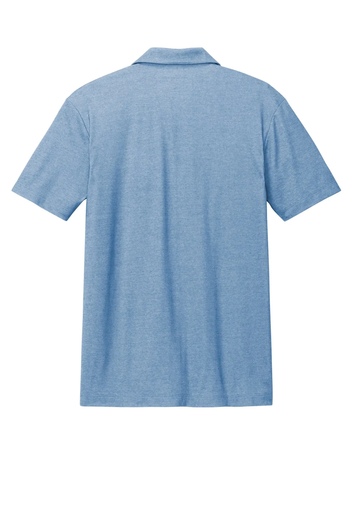 Port Authority Fine Pique Blend Polo K830 Aegean Blue Heather