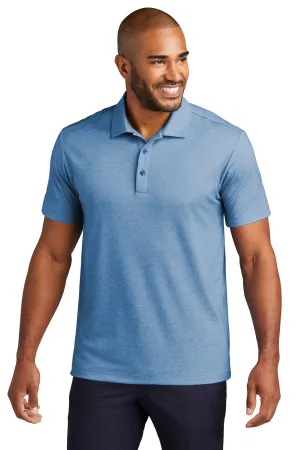 Port Authority Fine Pique Blend Polo K830 Aegean Blue Heather