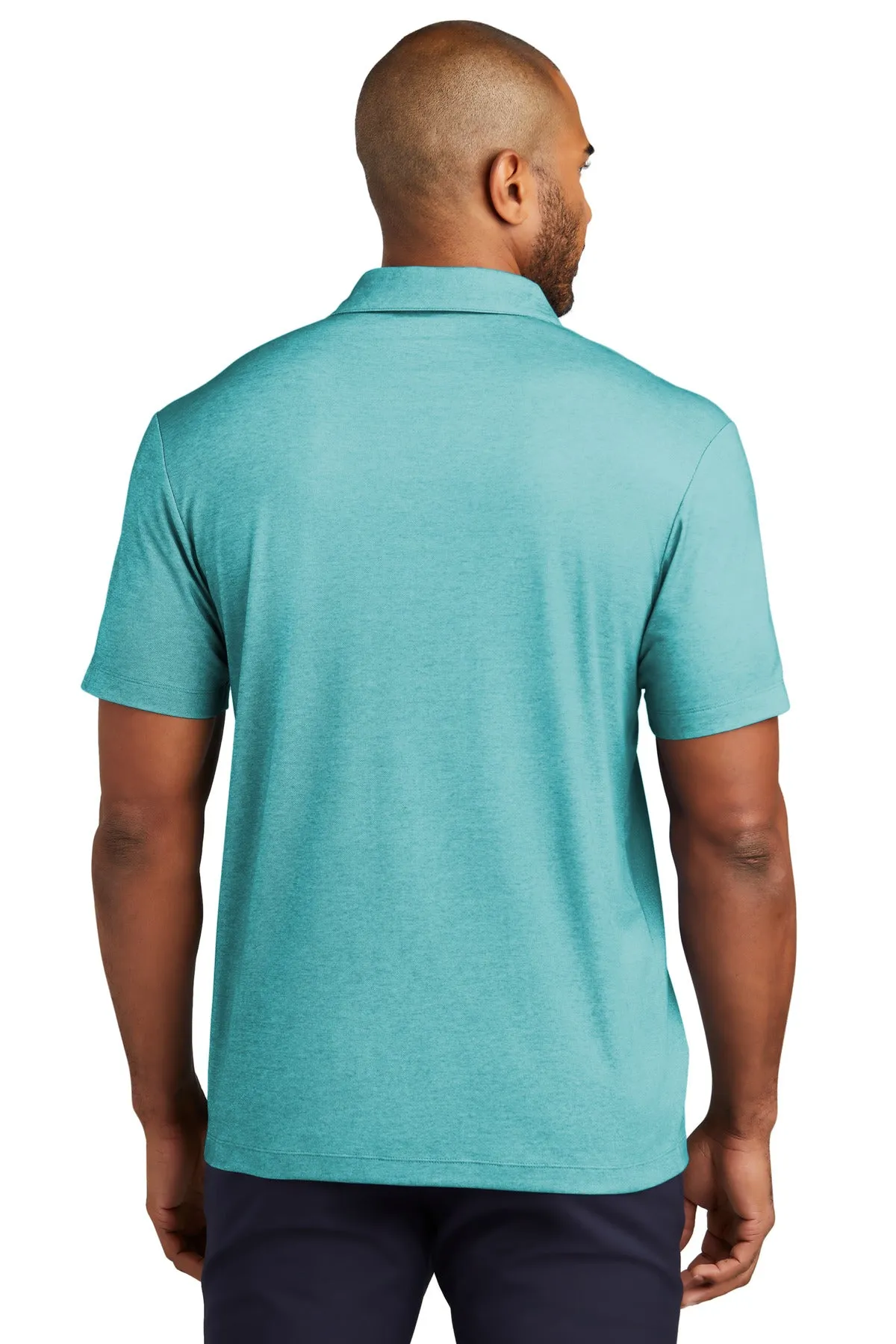 Port Authority Fine Pique Blend Polo K830 Dark Teal Heather