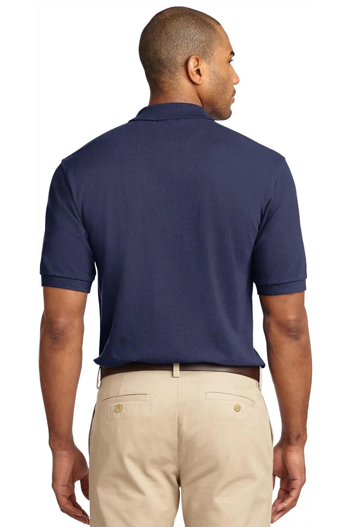 Port Authority Heavyweight Cotton Pique Polo.  K420 Navy