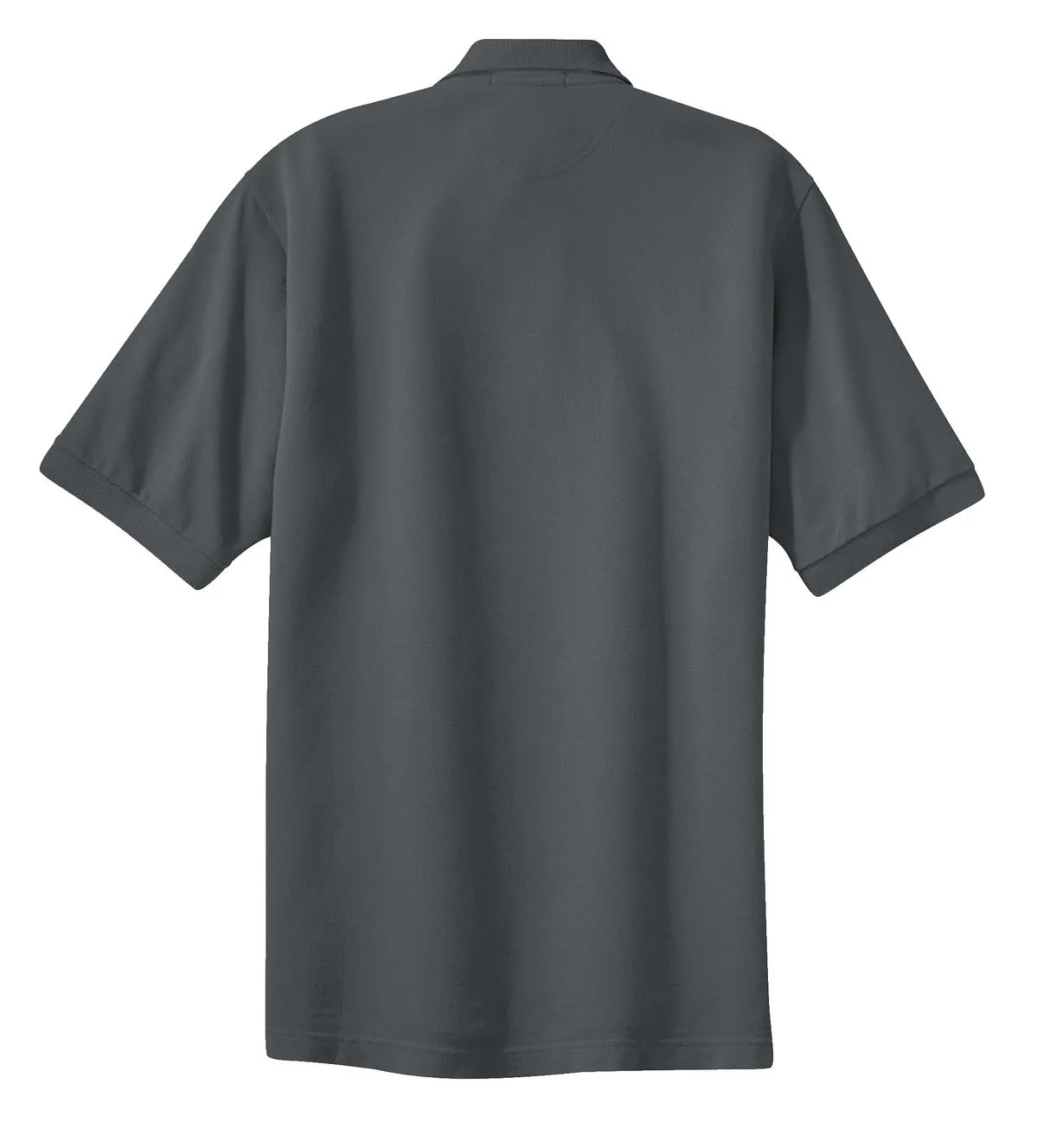 Port Authority Tall Heavyweight Cotton Pique Polo.  TLK420 Steel Grey Tall