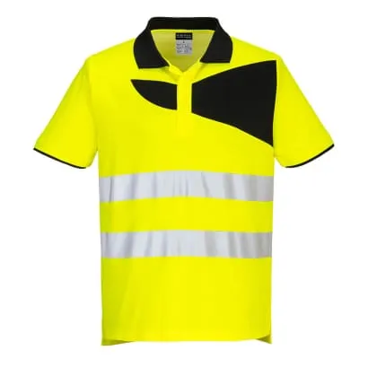 Portwest PW2 Hi Vis Polo Shirt Short sleeved Hi Viz Ris 3279 -PW212