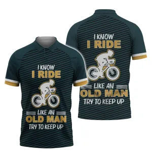 Premium Men's Cycling Polo Shirt I Rise Like An Old Man - Hdmt
