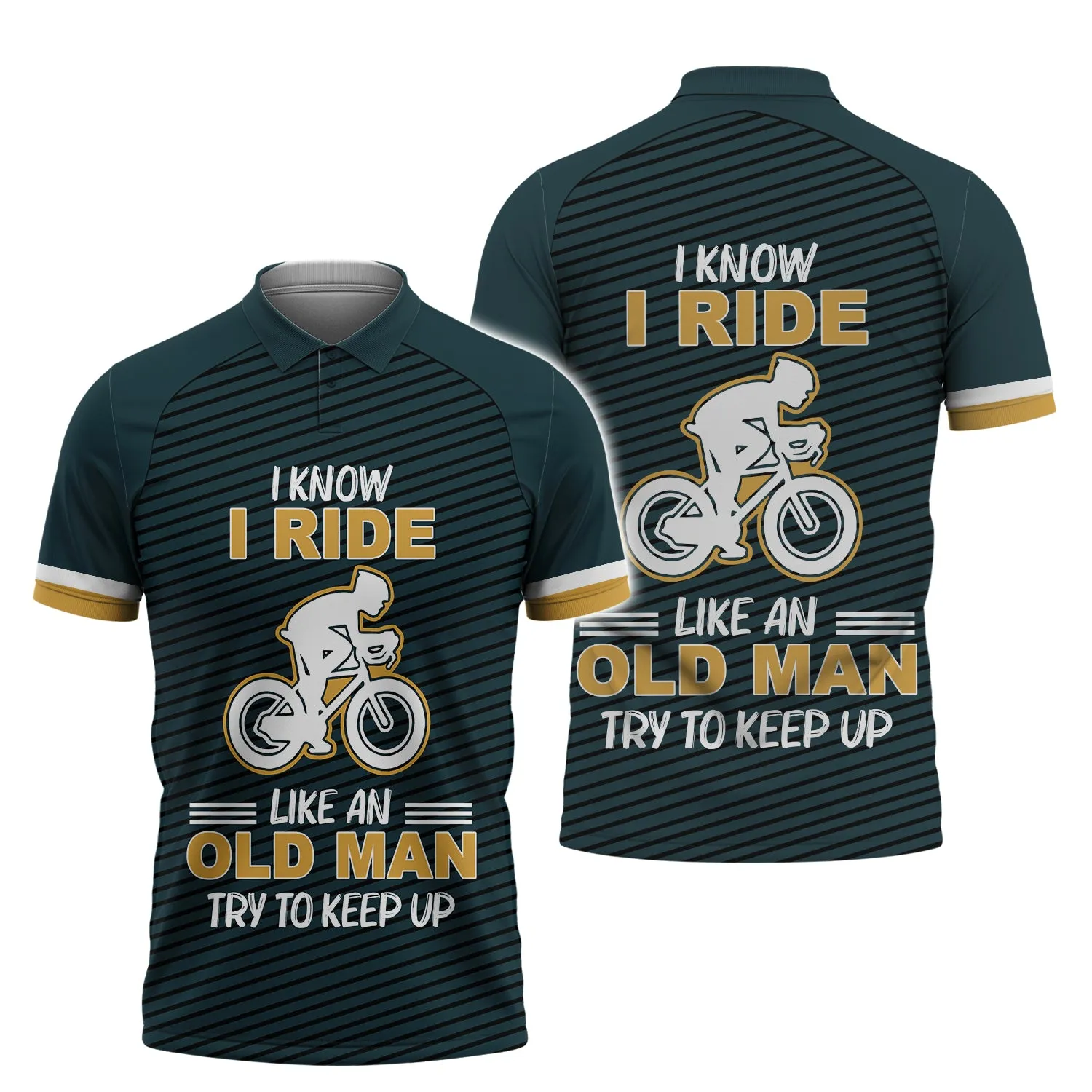 Premium Men's Cycling Polo Shirt I Rise Like An Old Man - Hdmt