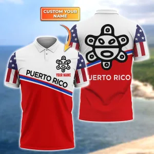 Puerto Rico - Personalized Name 3D Polo Shirt - MITRU