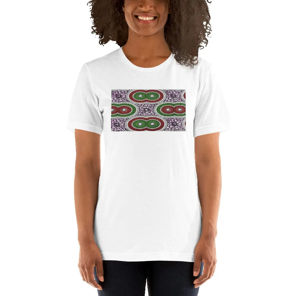 Purple African Print Color Short-Sleeve Unisex T-Shirt