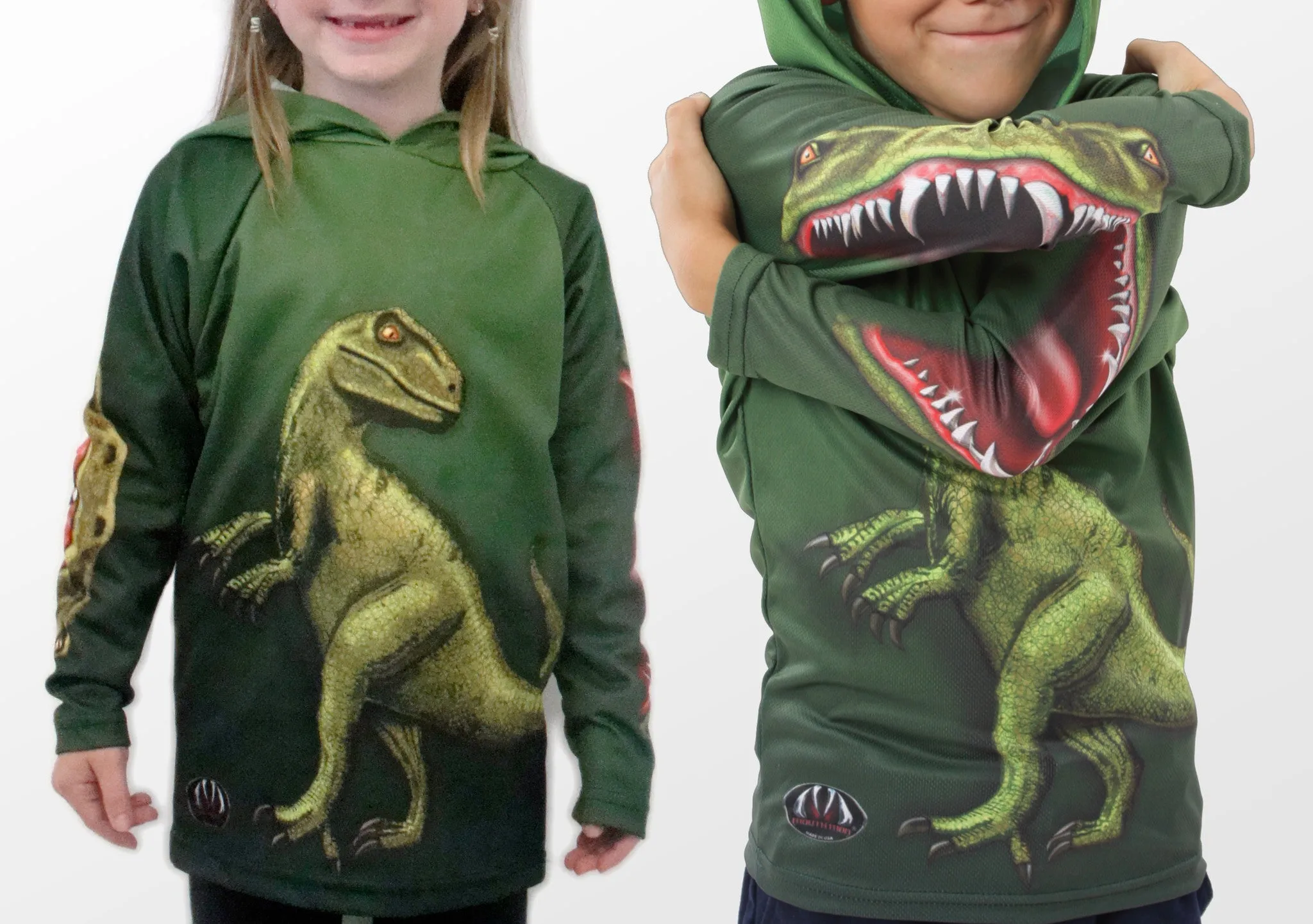 RAPTOR-IN-BLUE Hoodie Sport Shirt by MOUTHMAN®