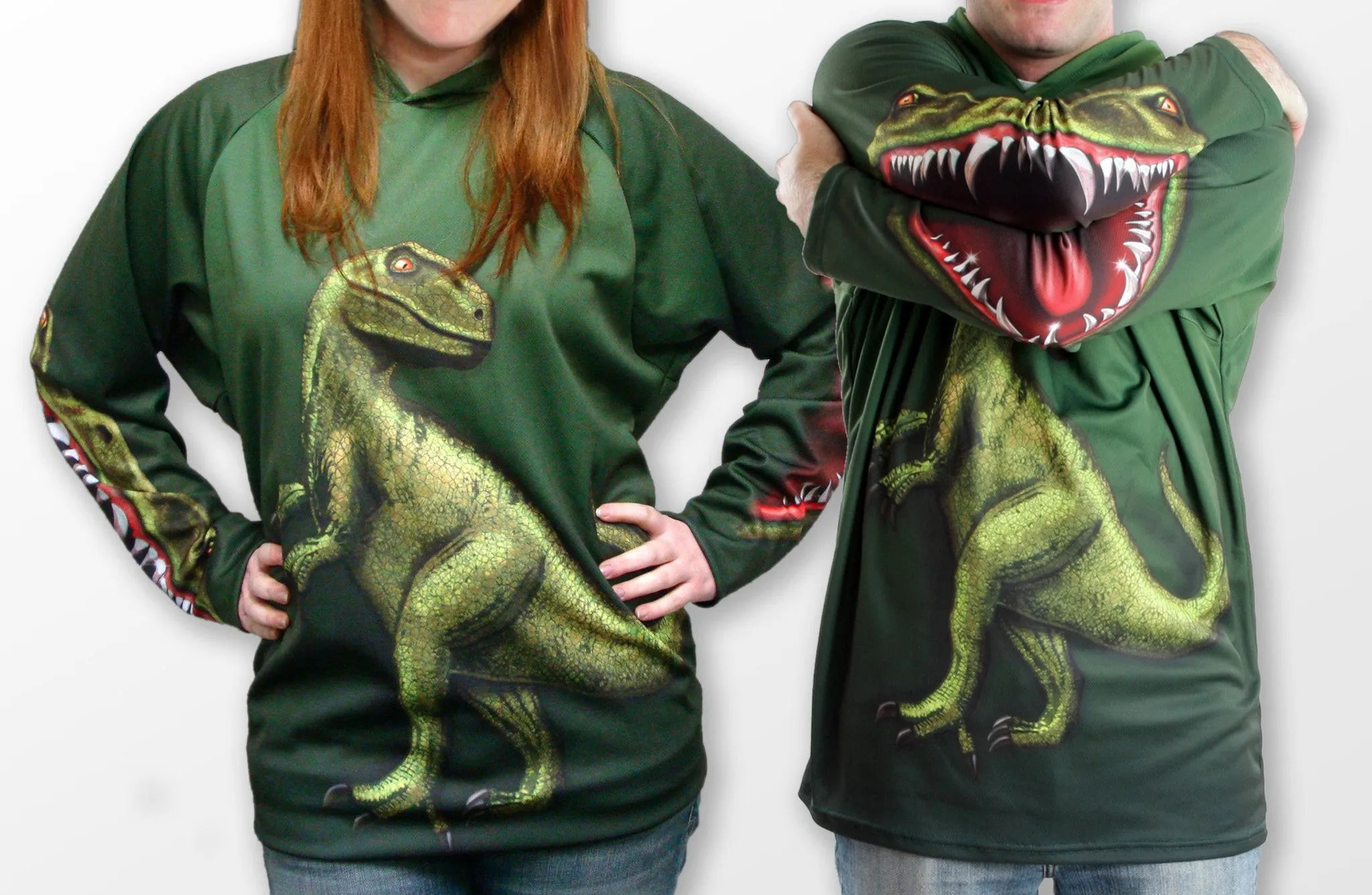 RAPTOR-IN-BLUE Hoodie Sport Shirt by MOUTHMAN®