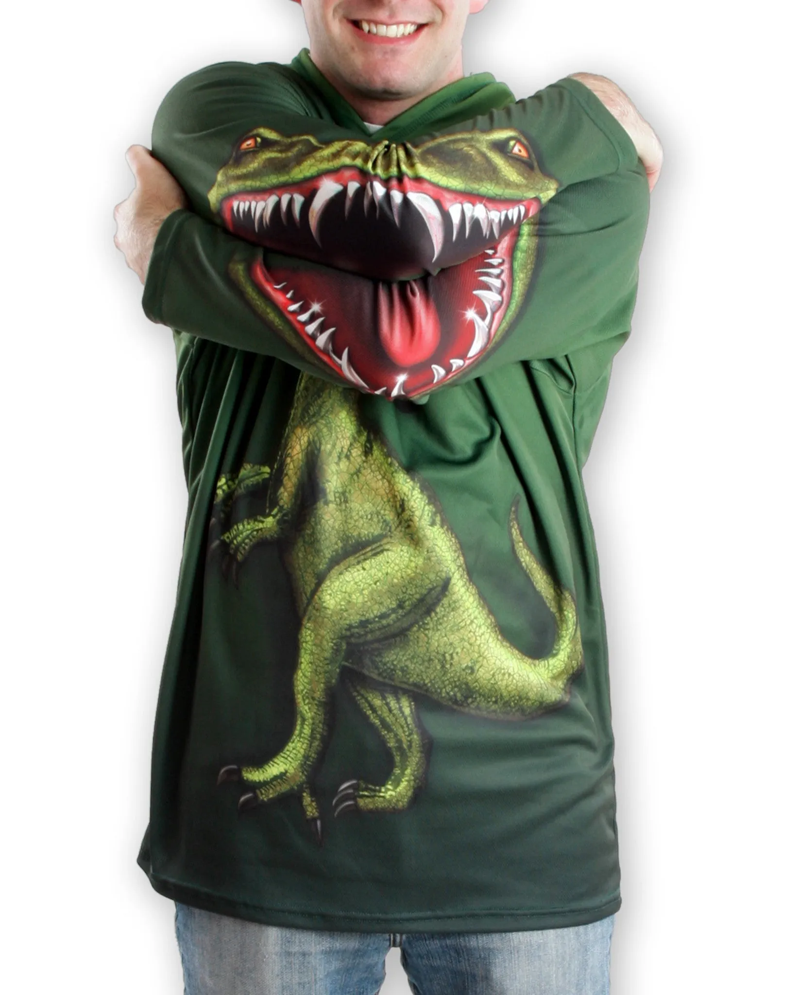 RAPTOR-IN-BLUE Hoodie Sport Shirt by MOUTHMAN®