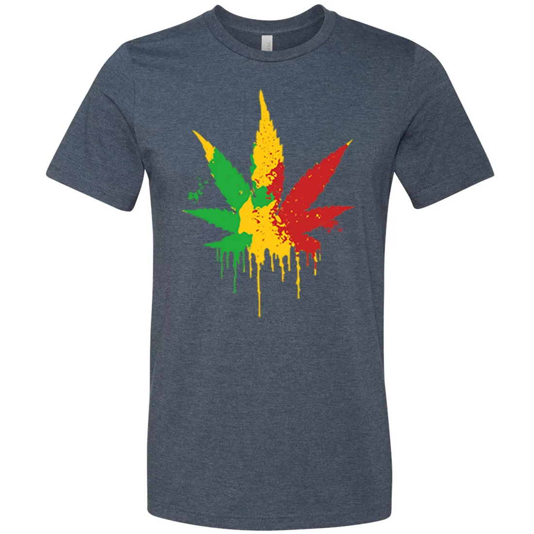 Rasta Pot Leaf Asst Colors Mens Lightweight Fitted T-Shirt/tee