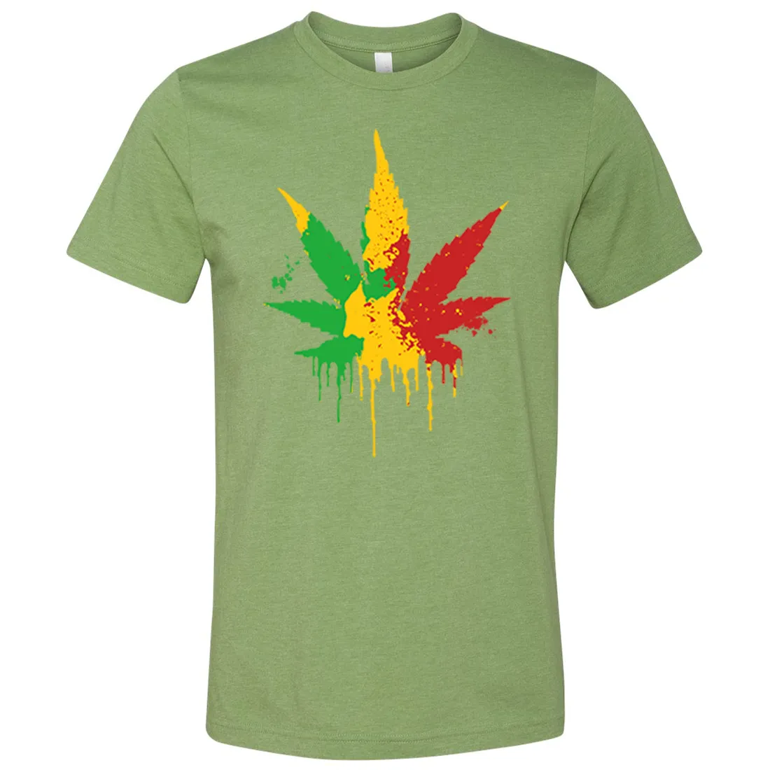 Rasta Pot Leaf Asst Colors Mens Lightweight Fitted T-Shirt/tee