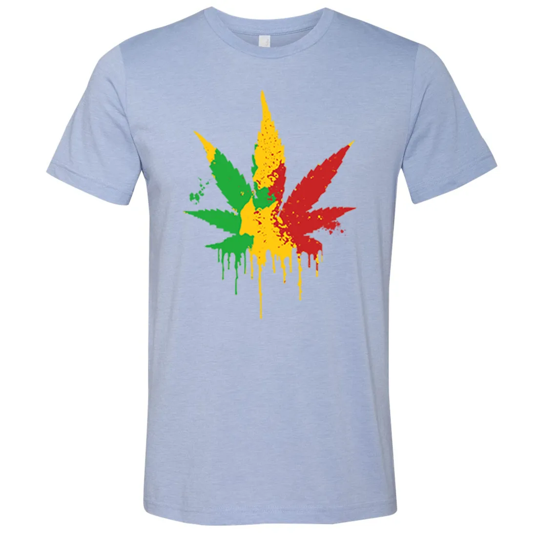 Rasta Pot Leaf Asst Colors Mens Lightweight Fitted T-Shirt/tee