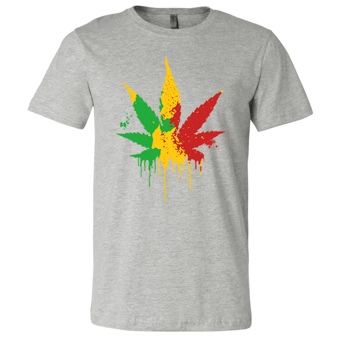 Rasta Pot Leaf Asst Colors Mens Lightweight Fitted T-Shirt/tee