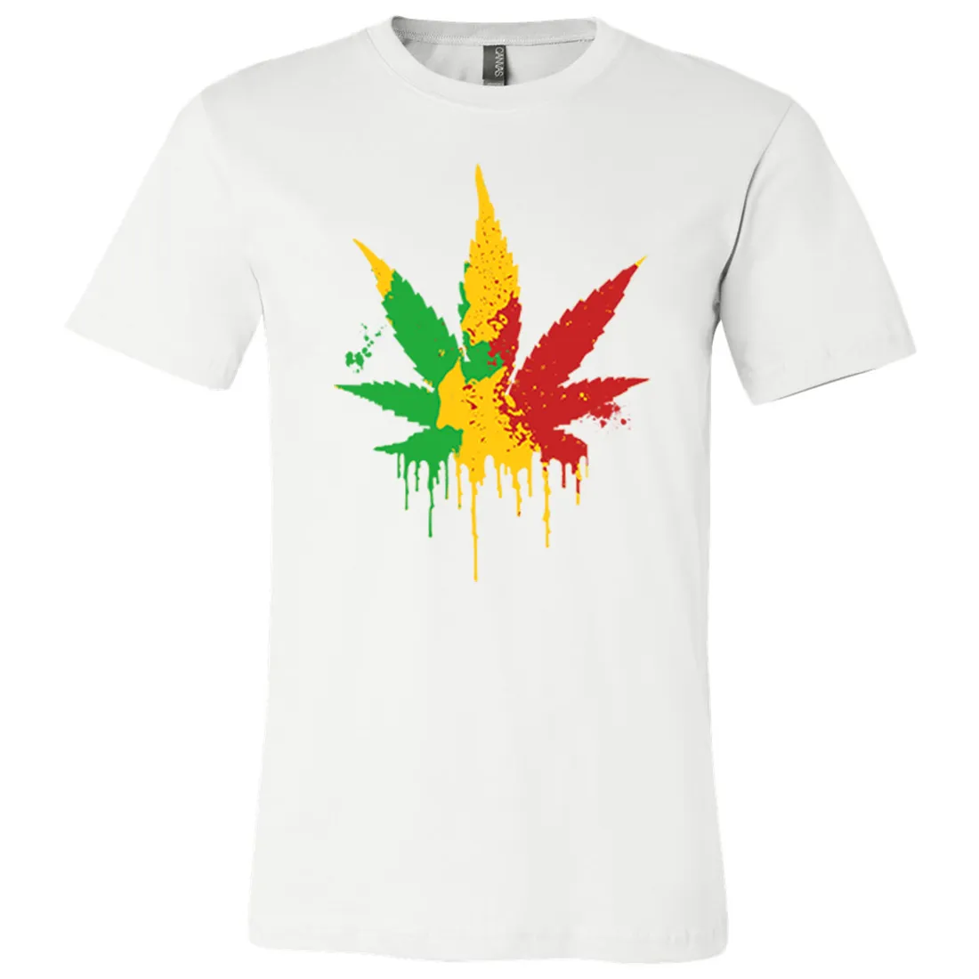 Rasta Pot Leaf Asst Colors Mens Lightweight Fitted T-Shirt/tee