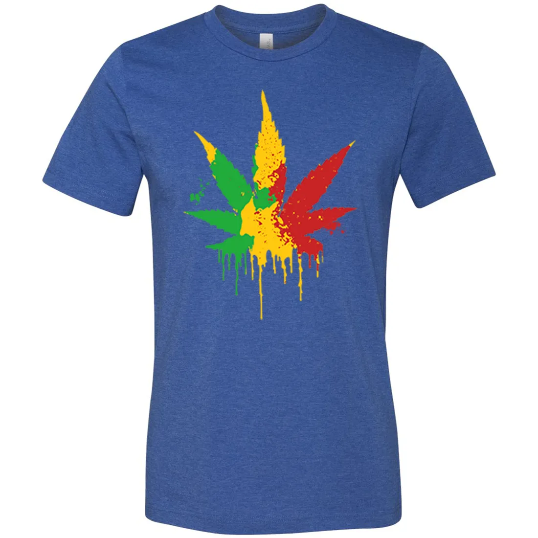 Rasta Pot Leaf Asst Colors Mens Lightweight Fitted T-Shirt/tee