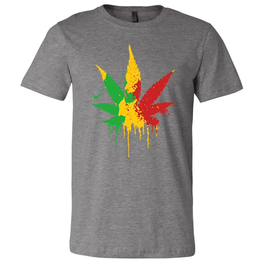 Rasta Pot Leaf Asst Colors Mens Lightweight Fitted T-Shirt/tee