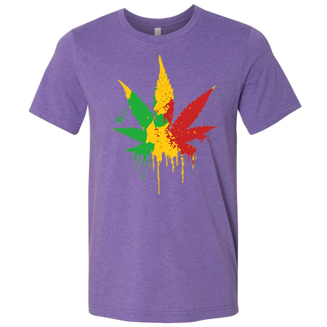 Rasta Pot Leaf Asst Colors Mens Lightweight Fitted T-Shirt/tee