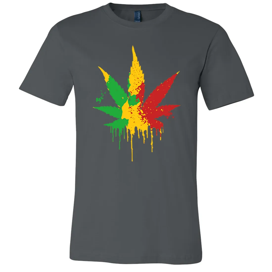 Rasta Pot Leaf Asst Colors Mens Lightweight Fitted T-Shirt/tee