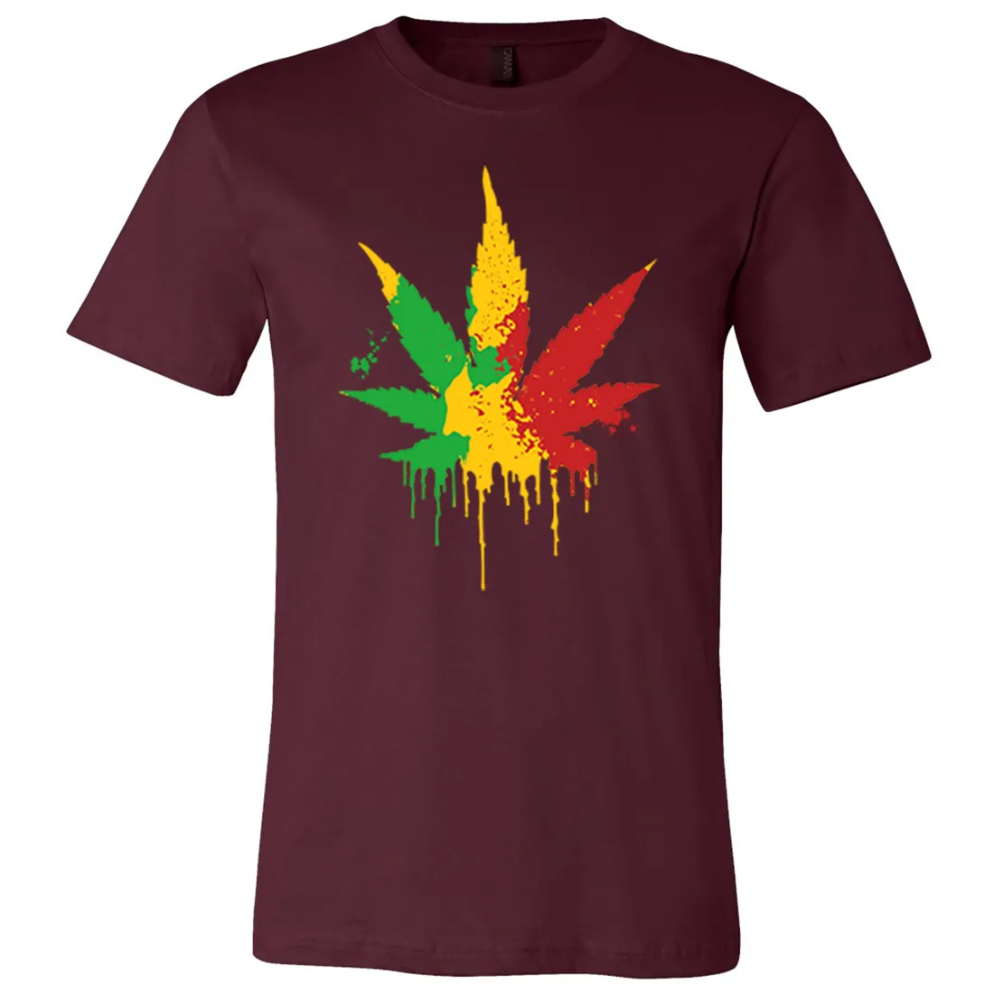 Rasta Pot Leaf Asst Colors Mens Lightweight Fitted T-Shirt/tee