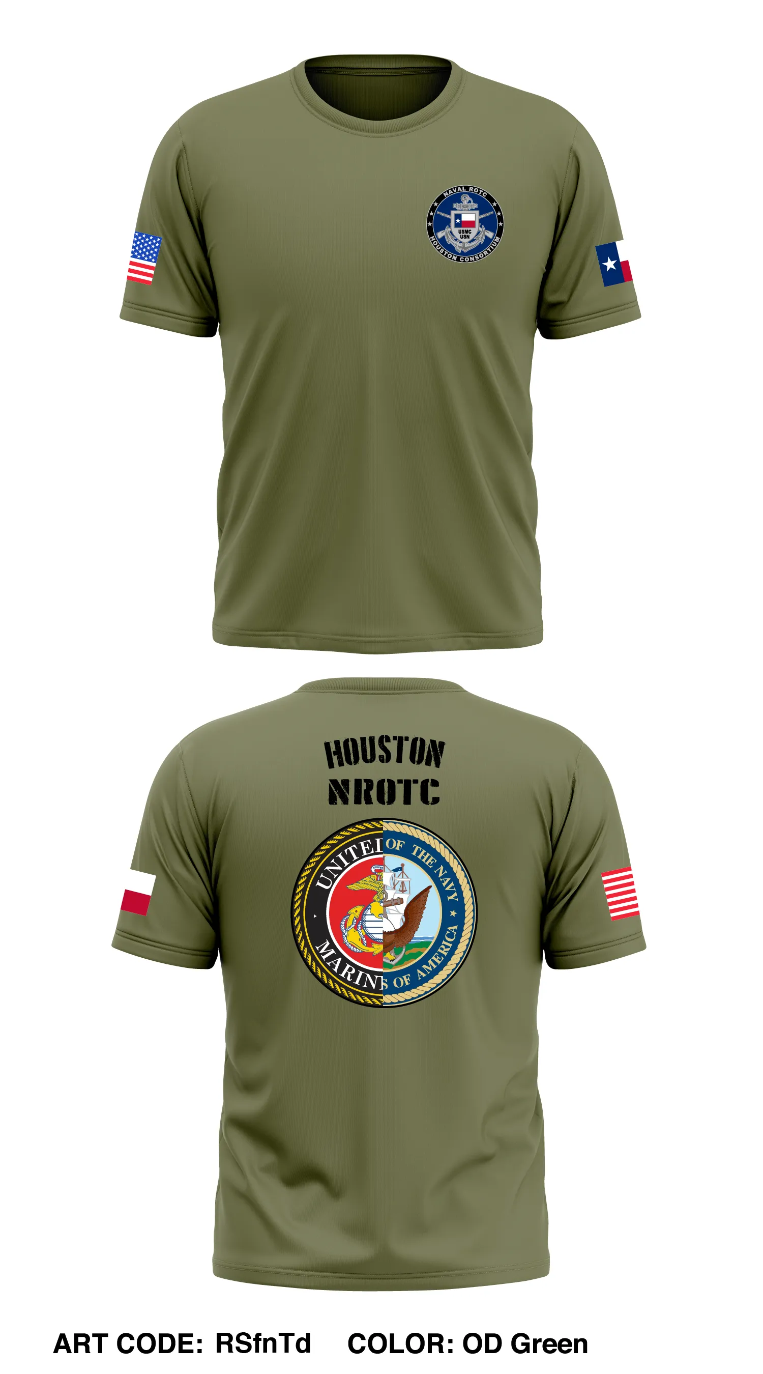 Rice NROTC Store 1 Core Men's SS Performance Tee - RSfnTd