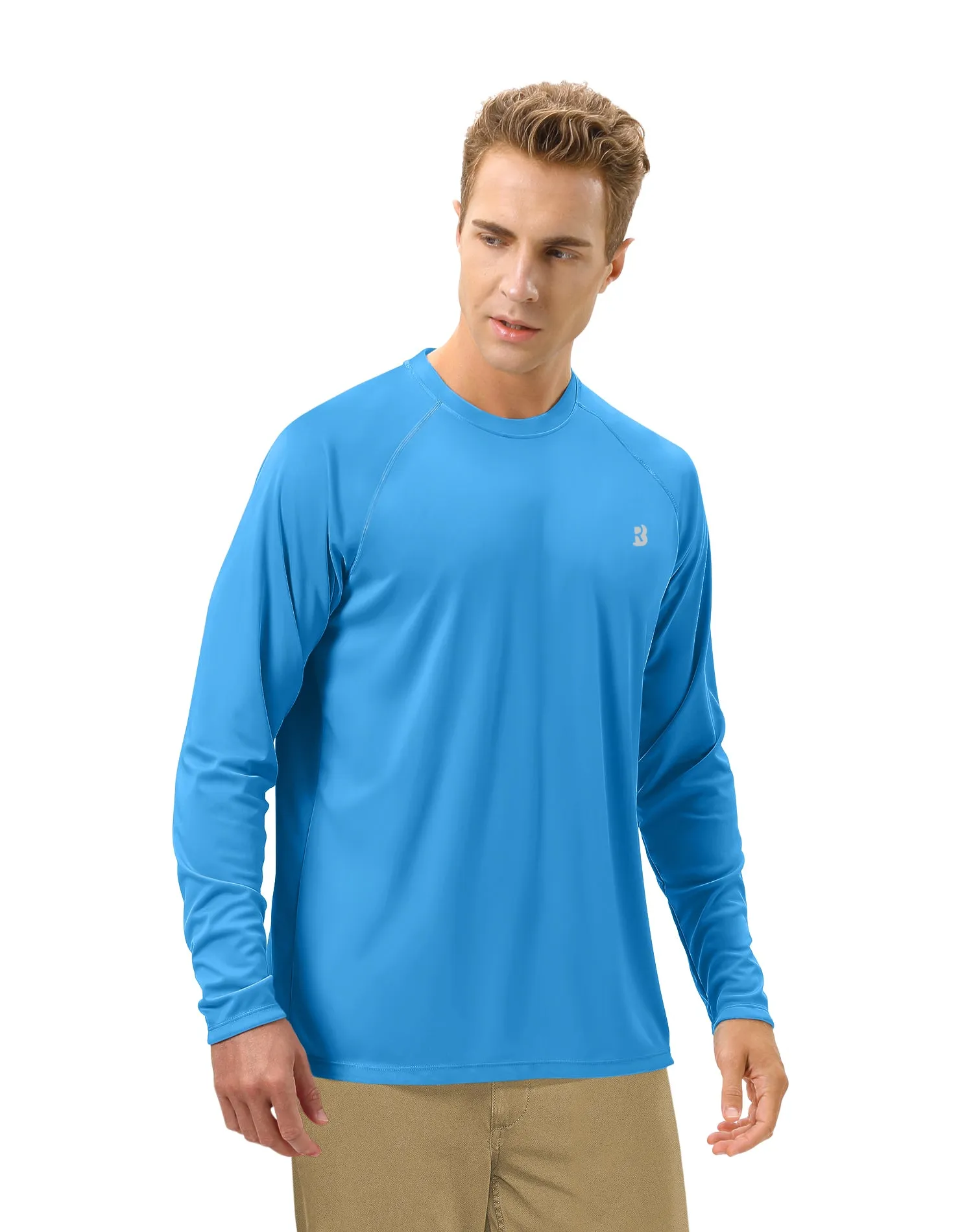 Roadbox UPF 50  Fishing Shirts for Men Long Sleeve UV Sun Protection Tee Tops