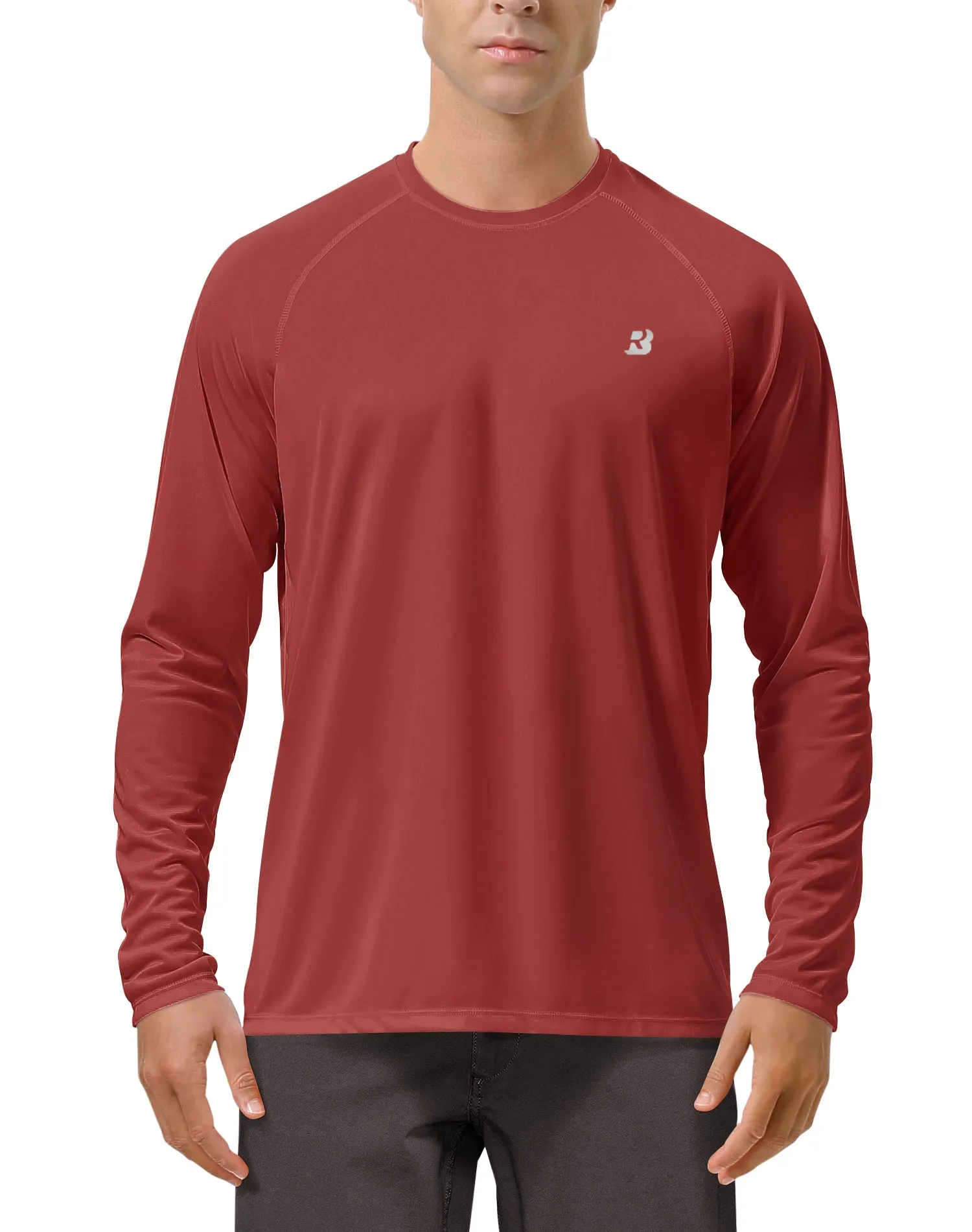 Roadbox UPF 50  Fishing Shirts for Men Long Sleeve UV Sun Protection Tee Tops