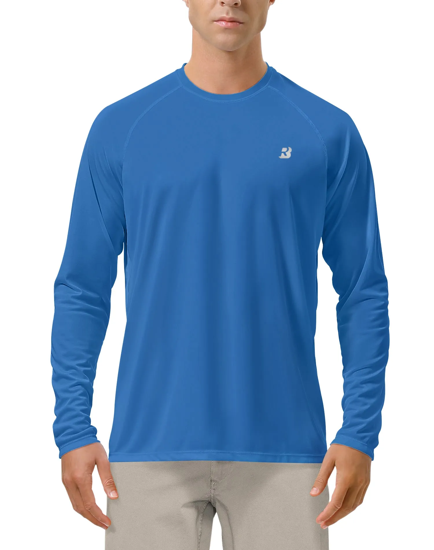 Roadbox UPF 50  Fishing Shirts for Men Long Sleeve UV Sun Protection Tee Tops