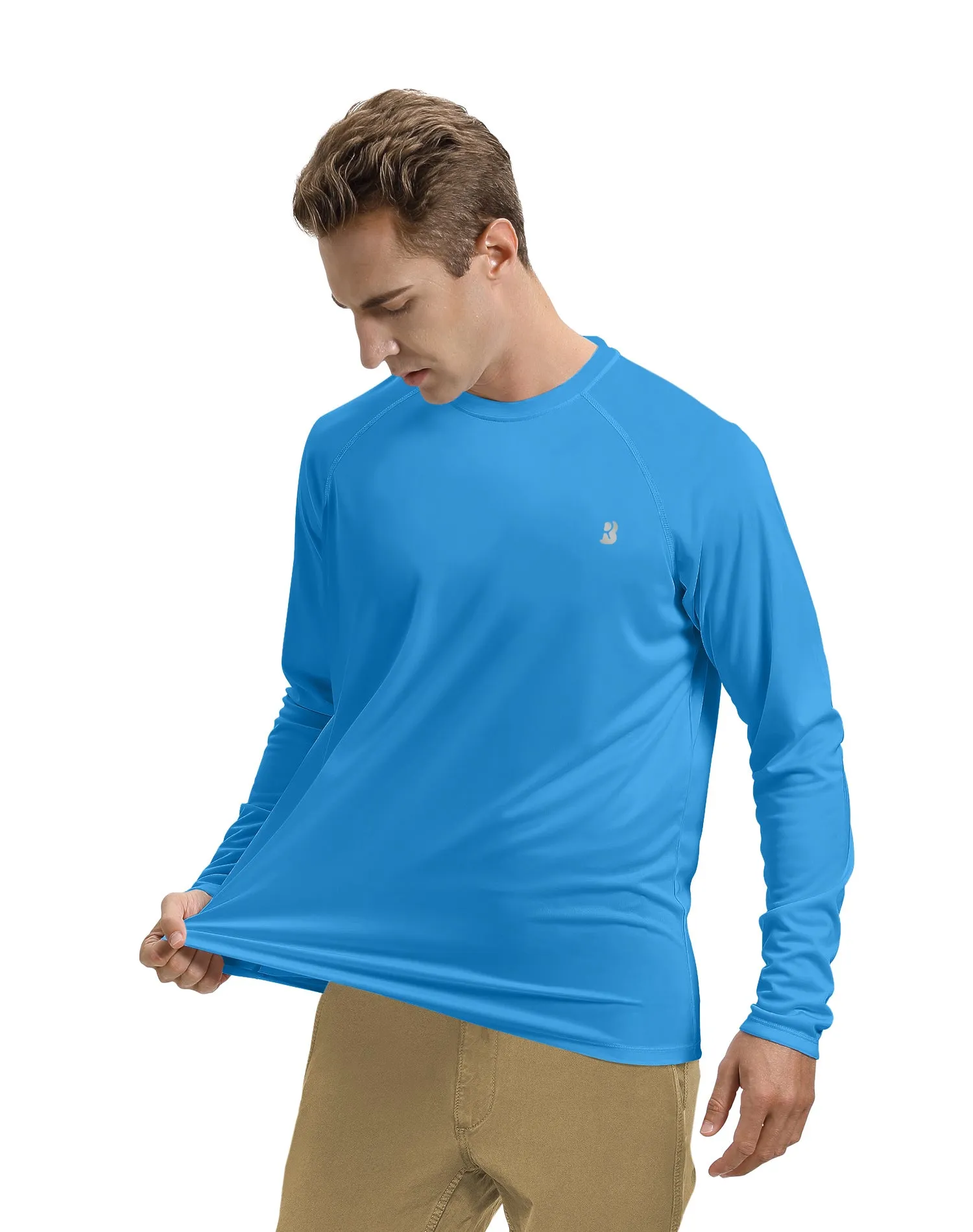 Roadbox UPF 50  Fishing Shirts for Men Long Sleeve UV Sun Protection Tee Tops