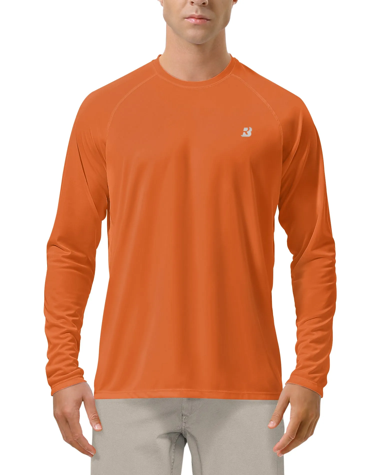 Roadbox UPF 50  Fishing Shirts for Men Long Sleeve UV Sun Protection Tee Tops