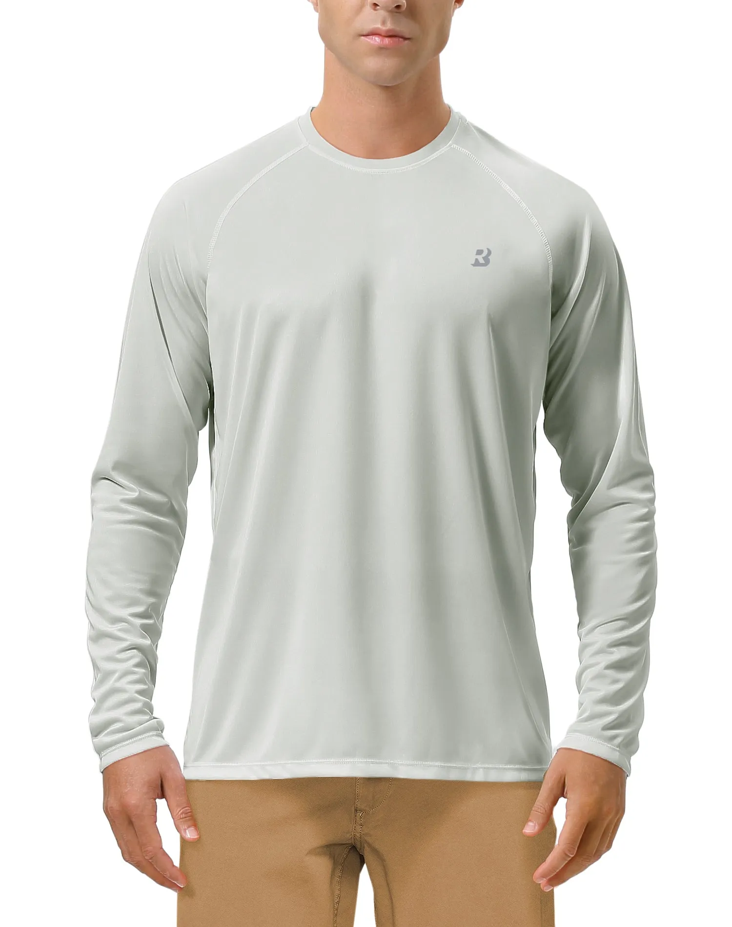 Roadbox UPF 50  Fishing Shirts for Men Long Sleeve UV Sun Protection Tee Tops
